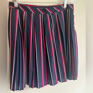 Banana Republic Blue and Red Pleated Mini Skirt